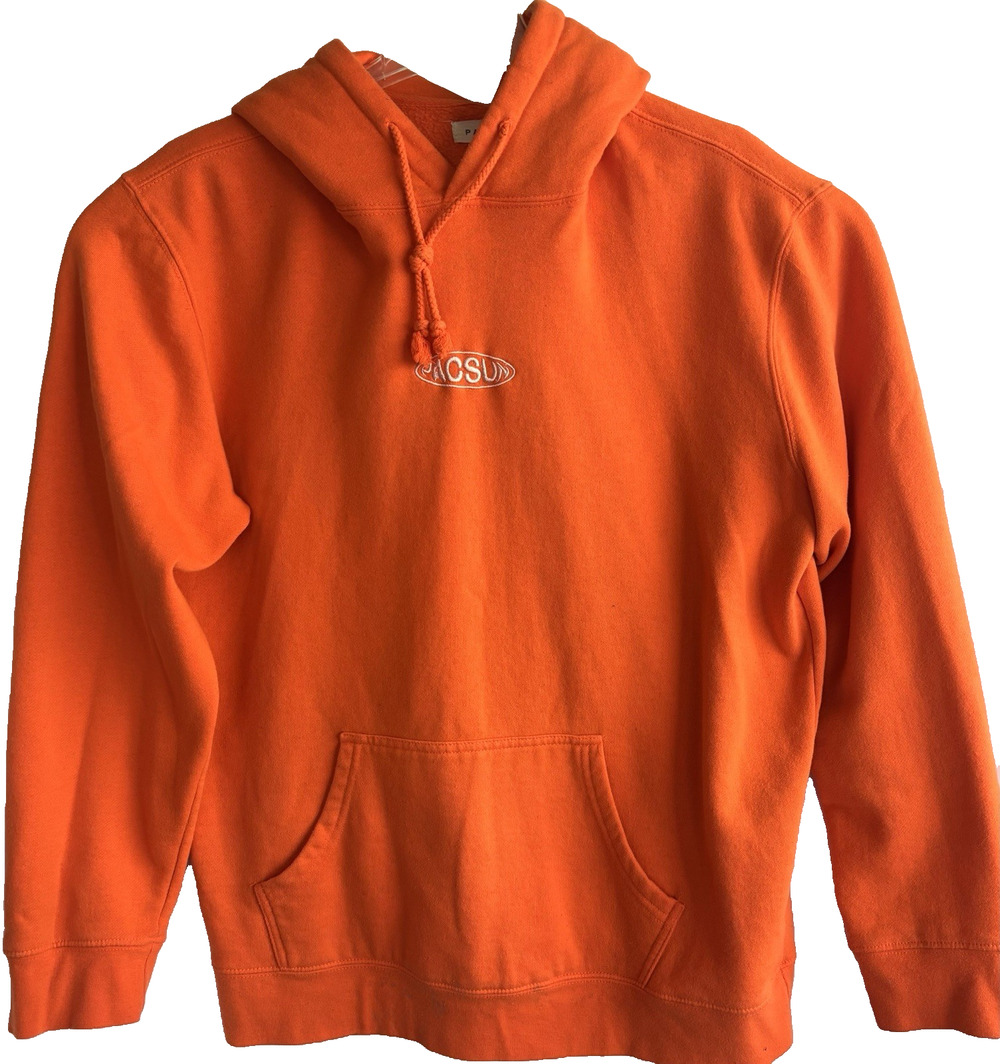Pacsun Mens Hoodie Orange Size L Embroidered logo